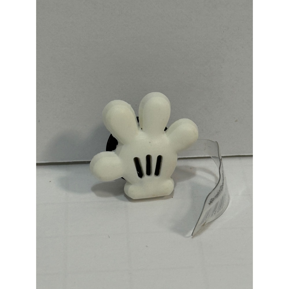 Disney Mickey Mouse Glove Jibbitz Shoe Charm White Black Cartoon Hand Accessory